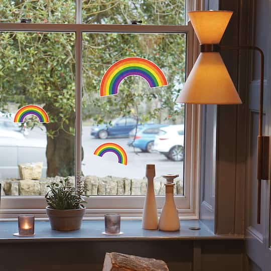 Beistle Rainbow Clings Sheets, 3ct.